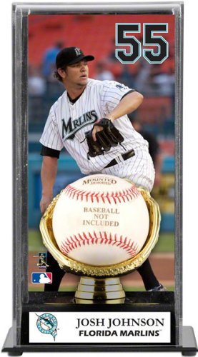 Josh Johnson Gold Glove Baseball Display Case | Details: Florida Marlins