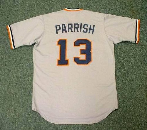 LANCE PARRISH Detroit Tigers 1984 Majestic Cooperstown THROWBACK Away Baseball Jersey, 2XL