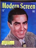 Modern Screen Magazine, October 1946, with Tyrone Power, on the cover.  Scarce.  Inside we have full page advertisement for THE BIG SLEEP with Humphrey Bogart and Lauren Bacall, full page color photos with articles on RAZOR
