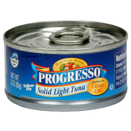 Progresso Solid Light Tuna in Olive Oil, 3-Ounce Cans (Pack of 24) by Progresso