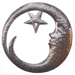 Amazon.com: Crescent Moon Wall Sculpture, Outdoor Home Decor, Recycled