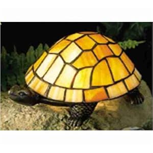 Meyda 4" High X 9" Wide X 6" Deep Tiffany Turtle Accent Lamp 10271