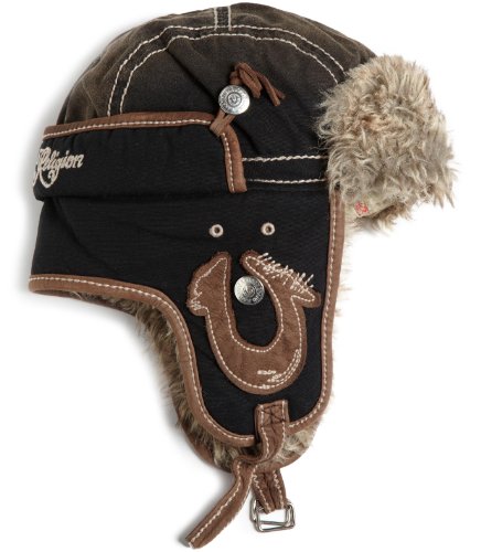 True Religion Men's Canvas Helmet, Black, Small/Medium
