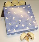 Scott's Cakes 1 lb. White Chocolate Macadamia Nut Pattie in a Snowman Box