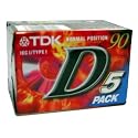 TDK Audio Cassette Tape 90min 5 Pack