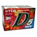 TDK Audio Cassette Tape 90min 5 Pack