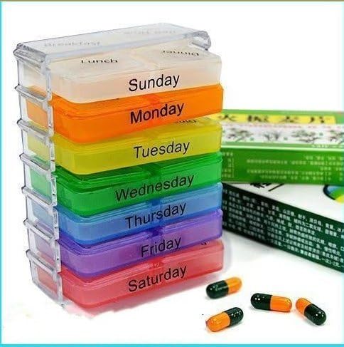 CITY Weekly Tablet Pill Boxes Medicine Storage Organizer Container Case Holder