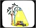Decorated Mouse Pad with cat, streetlight, cuddle