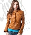 GIPSY LAMMNAPPA LEDERJACKE Lucie LAGE cognac