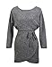 DEARCASE Sexy Womens Long Sleeve Pullover Slim Wrap Sweater Mini Dress with Belt
