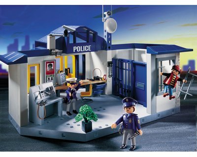 Childrens Toyshop  Toys : Playmobil Police Station with Jail Cell