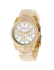 Michael Kors Womens Resin Horn Acrylic Chronograph Watch