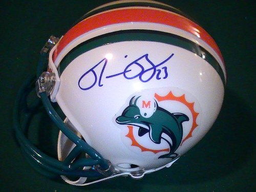 RONNIE BROWN SIGNED AUTOGRAPHED MINI HELMET MIAMI DOLPHINS COA + HOLOGRAM