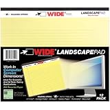 Roaring Spring Paper Products WIDE Landscape Pad, 11 x 9.5 Inches, 40 Lined Sheets, Canary (74501)