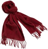 Amicale Men's Solid Cashmere Scarf