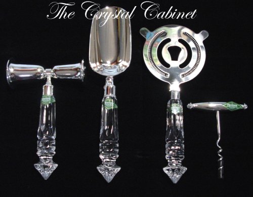 Shannon Crystal by Godinger 4 Piece Bar Tool Set