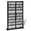 Prepac Black Double Barrister Media (DVD,CD,Games) Storage Rack