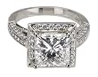 Platinum Princess Diamond Ring (GIA Certified 4.01 ct center, 4.75 cttw, I Color, VS1 Clarity), Size 6
