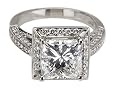Platinum Princess Diamond Ring (GIA Certified 4.01 ct center, 4.75 cttw, I Color, VS1 Clarity), Size 6