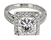 Platinum Princess Diamond Ring (GIA Certified 4.01 ct center, 4.75 cttw, I Color, VS1 Clarity), Size 6