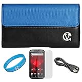 Blue & Black Portola Executive Leather Holster Carrying Case with Fixed Bel ....