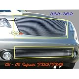03 04 05 Infiniti FX35 FX45 Upper+Bumper 2pc Combo Billet Grille by Unknown