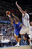 Golden State Warriors v Oklahoma City Thunder: Monta Ellis and Nenad Krstic Photographic Poster Print by Layne Murdoch, 12x18