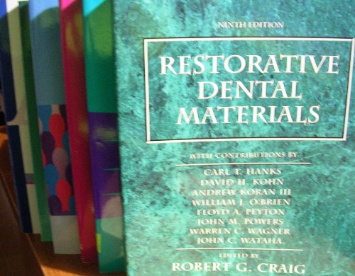 6 Book Bundle On Dental, Titles: Restorative Dental Materials (Ninth Ed.) - *Materials in Dentistry - Infection Control - Anatomy of Orofacial Structures (Fifth Ed.) - Head Neck and Dental Anatomy - Clinical Dental Terminology (Fourth Edition)