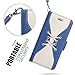iPhone 8 Plus Case,iPhone 7 Plus Case,WWW [Lace Series] RFID-Resisting PU Leather Wallet Case Flip Phone Case Cover with Card Slots for iPhone 7 Plus/8 plus Navy Blue
