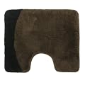 Liedeco Badezimmer-Garnitur 'Ronja' | Badematte cognac WC-Vorlage 050 cm x 060 cm