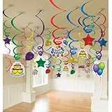 Amscan Balloon Fun Mega Value Pack Swirl Decrations 50/pkg