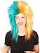 Sports Fanatic Wig in Teal and Orange