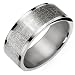 Stainless Steel English Lord's Prayer 8mm Band Ring - Men