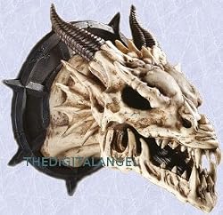 medieval dragon skull gothic knight trophy skeleton New