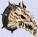 medieval dragon skull gothic knight trophy skeleton New