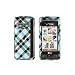 New Blue and Brown Cross Plaid Checker Snap on Hard Skin Cell Phone Cover Case for Lg Envy Touch Vx1
