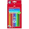 Faber-Castell 110912 - Farbstifte Jumbo GRIP, 12er Kartonetui, inklusive Spitzer