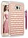 Galaxy S6 Edge Plus Case, Style4U Studded Rhinestone Crystal Bling Hybrid Armor Case Cover for Samsung Galaxy S6 Edge Plus / S6 Edge + with 1 Style4U Stylus [Rose Gold/Grey]