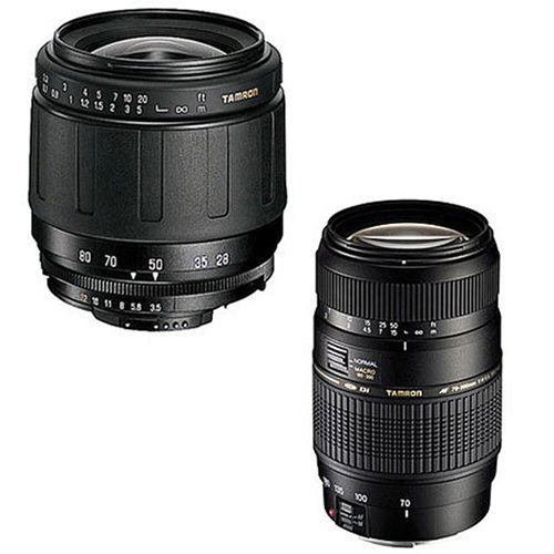 Tamron Twin Zoom Kit 2: AF 28-80mm f/3.5-5.6 Aspherical Lens and AF 55-200mm f/4.0-5.6 DI-II LD Macro Lens for Canon Digital SLR Cameras
