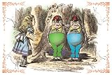 Art Poster, Through the Looking Glass: Tweedledum and Tweedledee - 27.5 x 18.75