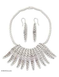 Silver jewelry set, Veil of the Incas
