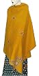Wrap and Shawl Outerwear for Women with Embroidery in Wool Tribal Design (ktds392)