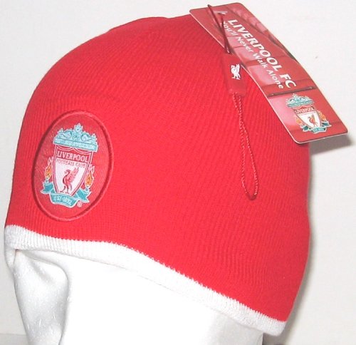 Liverpool FC beanie hat red white