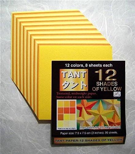 Japanese Double Side Tant Yellow Origami Paper 6 Inches 48 Sheets #2644 S-3613GY#583-4 6-DFG286160