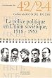 Police politique en union sovi�tique 1918-1953  vol xxxxii(2-4) avril-decem