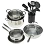 Philippe Richard 16 Piece Stainless Steel 18/10 Cookware Set-Professional