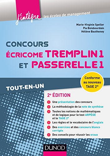 Concours Écricome Tremplin 1 et Passerelle 1 - 2e éd. : Tout-en-un (Concours Ecoles de Management) Concours Écricome Tremplin 1 et Passerelle 1 - 2e éd. : Tout-en-un (Concours Ecoles de Management)