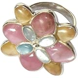 Silver Gemstone Rings Valentines Day Gift (rng301)