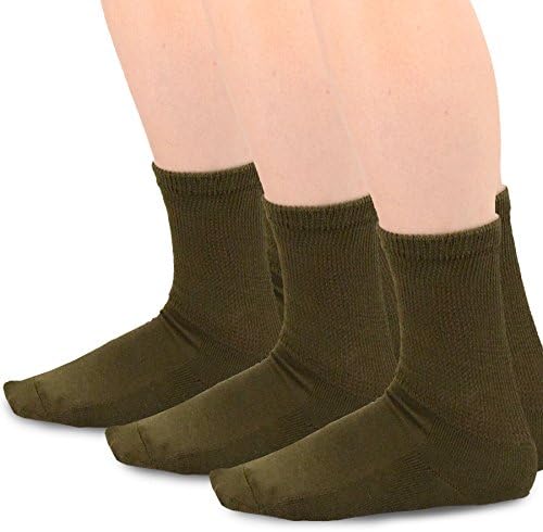 TeeHee Viscose from Bamboo Cushion Crew Diabetic Socks for Women and Men Multipack