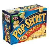 Pop Secret Popcorn, Extra Butter, 3-Count Packages (Pack of 12)